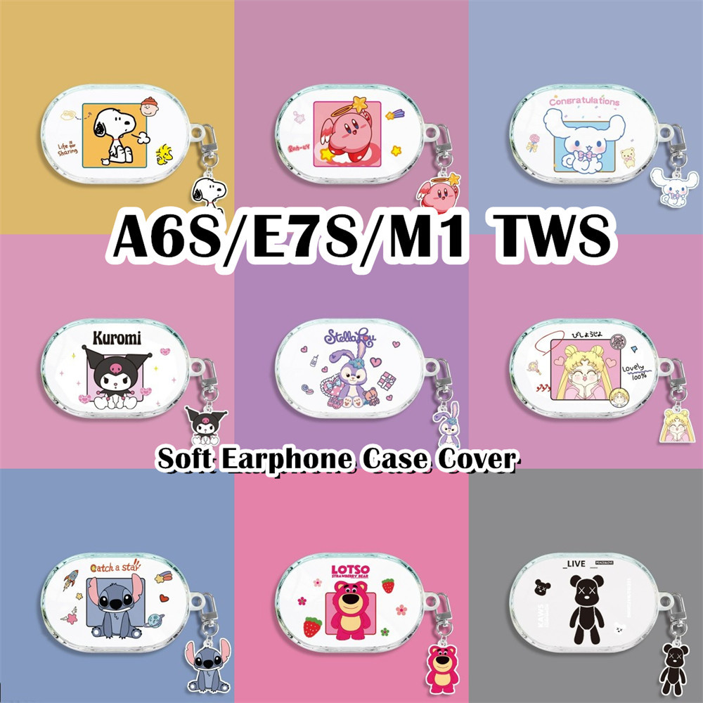 READY STOCK!นําไปใช้กับ A6S/E7S/M1 TWS เคส Case การ์ตูนตลก เคสหูฟัง ซิลิโคนนุ่ม เคส เคสหูฟัง