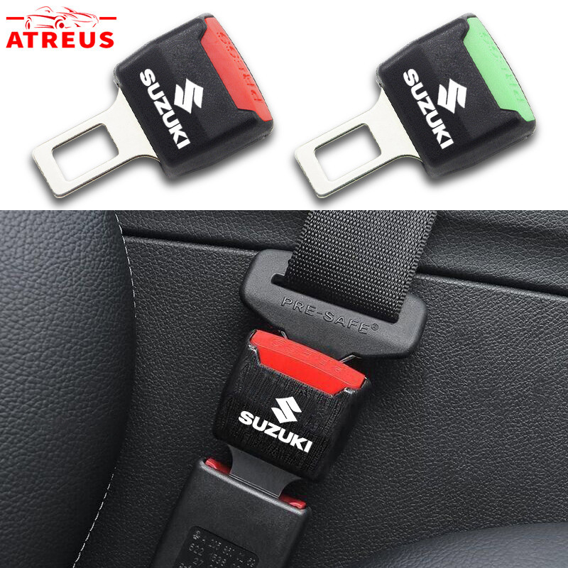 1/2 ชิ้น Suzuki คลิปหัวเข็มขัดนิรภัยรถยนต์ หัวต่อขยายเข็มขัดนิรภัยรถยนต์ ที่เสียบเบลท์หลอกใช้งานได้จริงเสียบต่อกันได้ สำหรับ Suzuki Jimny Swift Ertiga Celerio XI7 Ciaz