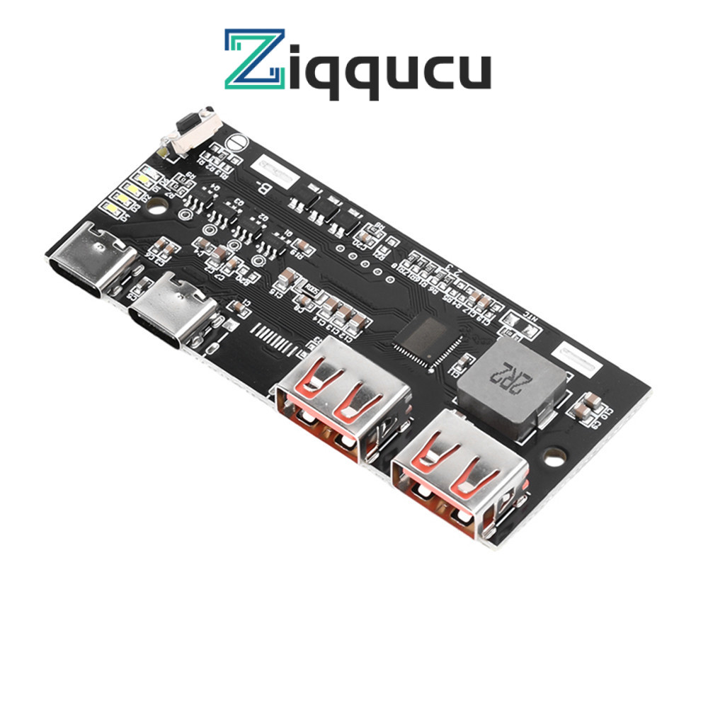 Ziqqucu 22.5W power bank เมนบอร์ด fast charging โมดูลพลังงานมือถือแผงวงจร DIY แบตเตอรี่ลิเธียมเหล็กฟอสเฟตเมนบอร์ด QC4.0PD3.0 รองรับ VOOC