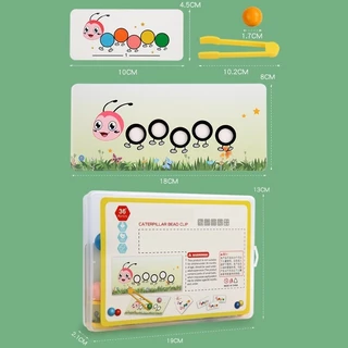 GeeToy คลิปไม้ลูกปัดเกมการจับคู่สีชุดการเรียนรู้ Fine Motor Movement Training Montessori ของเล่นเพื่อการศึกษาสําหรับเด็ก