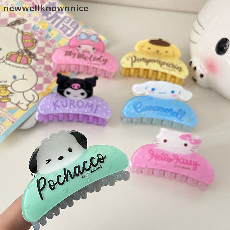 Newwellknownnice การ์ตูนอะนิเมะสัตว์เล็ก Sanrio กิ๊บติดผมน่ารักหวานกรงเล็บด้านหลังหัว Hairpin Headwear Kawaii อะคริลิคคลิปฉลาม TH