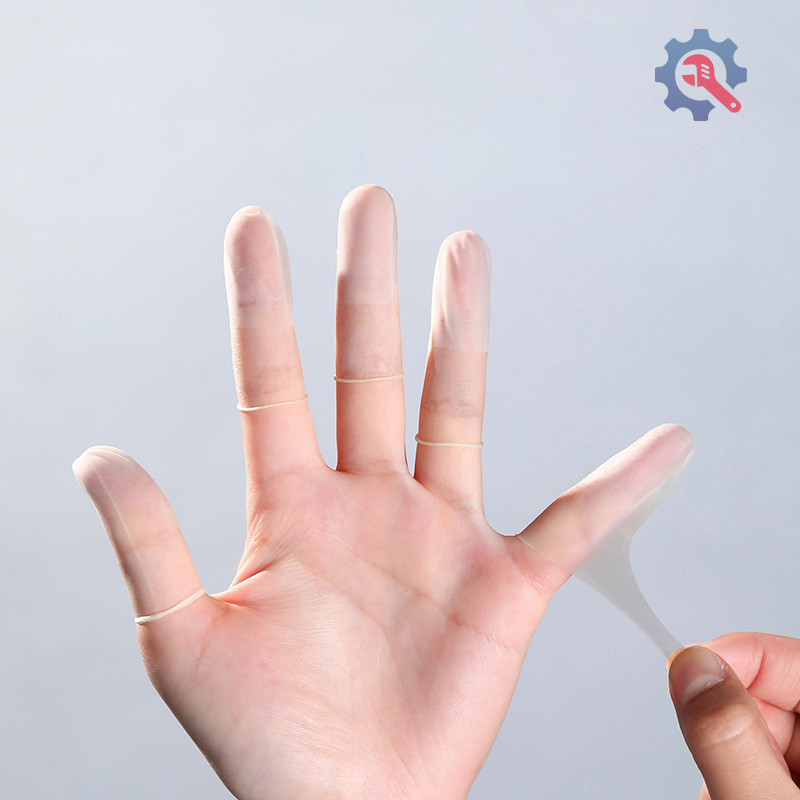 50 ชิ้น/แพ็คทิ้ง Latex นิ้วมือยางลื่น Anti-static Finger Cots ปลายนิ้วป้องกันถุงมือเล็บเครื่องมือ