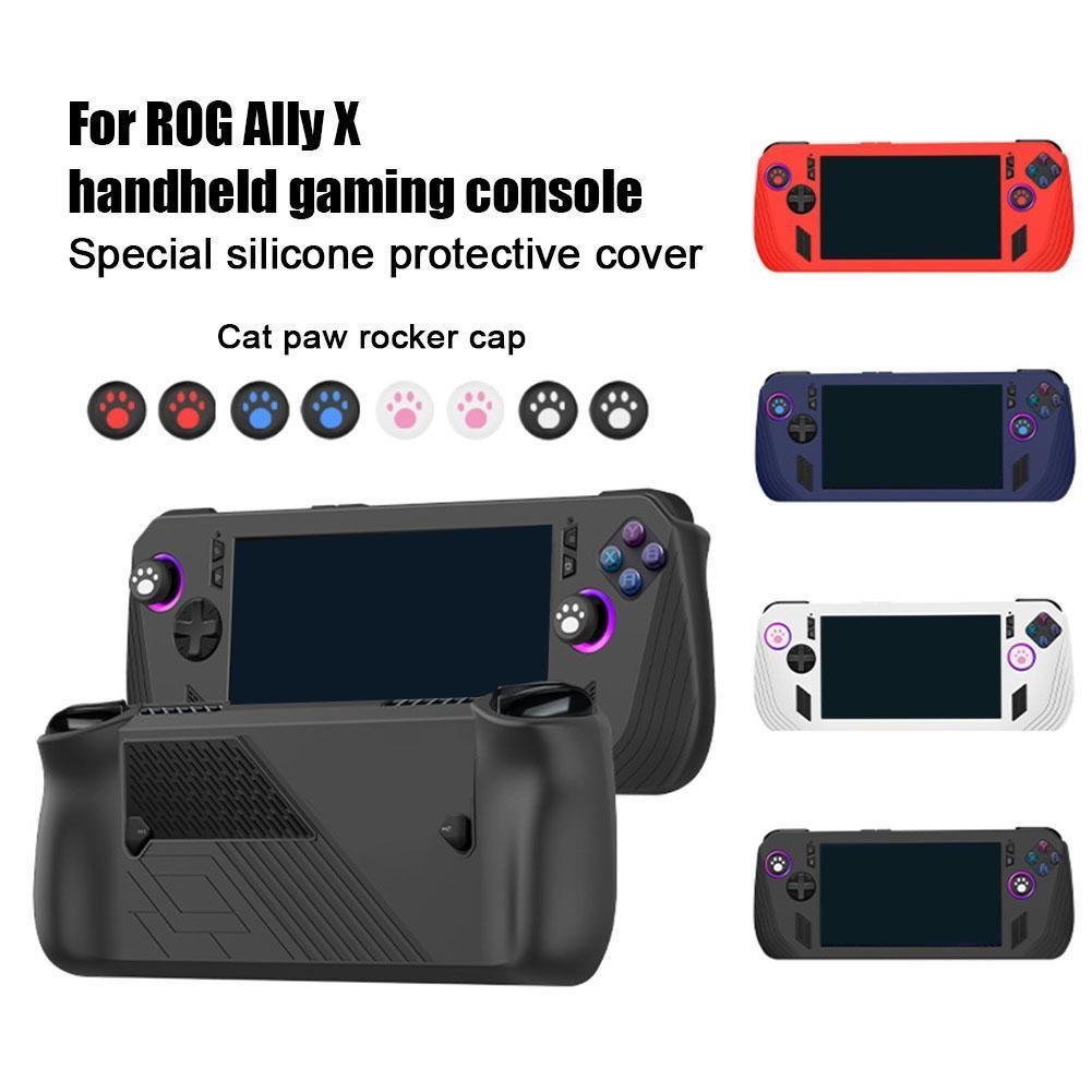 การกระจายความร้อนป้องกันกรณีสําหรับ Rog Ally X ลื่นกันกระแทก Anti-hand เหงื่อล้างทําความสะอาดได้ TPU กาวนุ่ม Anti-fall กรณี