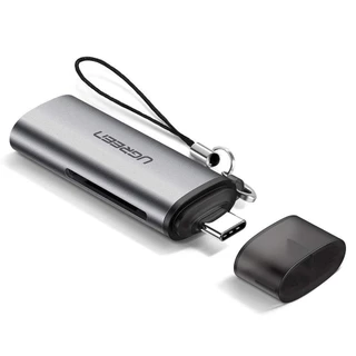 UGREEN เครื่องอ่านการ์ด Card Reader 50704 รุ่น P30 S10 Note 10 SD TF OTG Type C for PC/Mobile