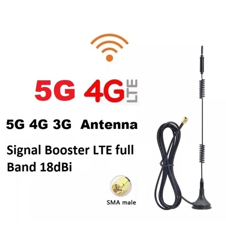เสาอากาศ 5G 4G 18dBi Full band 600-6000Mhz Signal Booster Detachable Sucker Antenna -AUG2