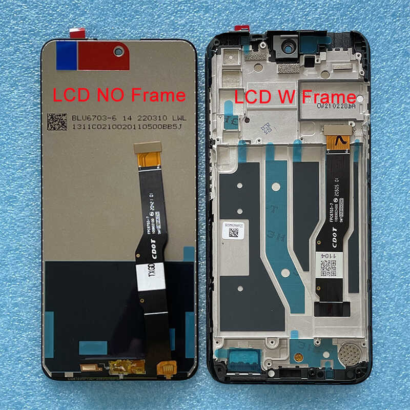 Original For TCL 20S T773 20L 20 Lite T774H LCD Frame Screen Touch Panel Digitizer For TCL 20L+ T7