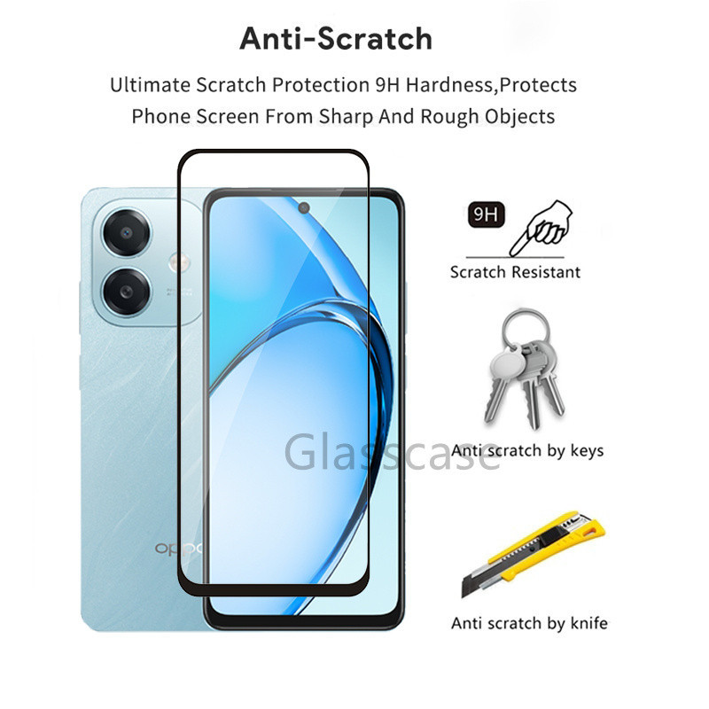 2 in 1 ป้องกันหน้าจอกระจกนิรภัยฟิล์มสําหรับOppo A3 A5 x pro A3x A3pro A5i A5ipro A5x A5pro OppoA3x OppoA3proคลุมทั้งหมดฟิล์มด้านหน้าป้องกันหน้าจอกระจกกลับเลนส์กล้อง - รูปที่ 2