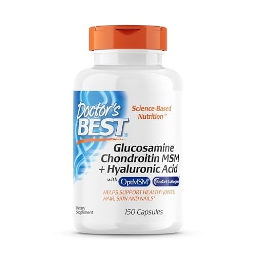 Doctors Best Glucosamine Chondroitin MSM + Hyaluronic Acid, Biocell Collagen, 150 แคป