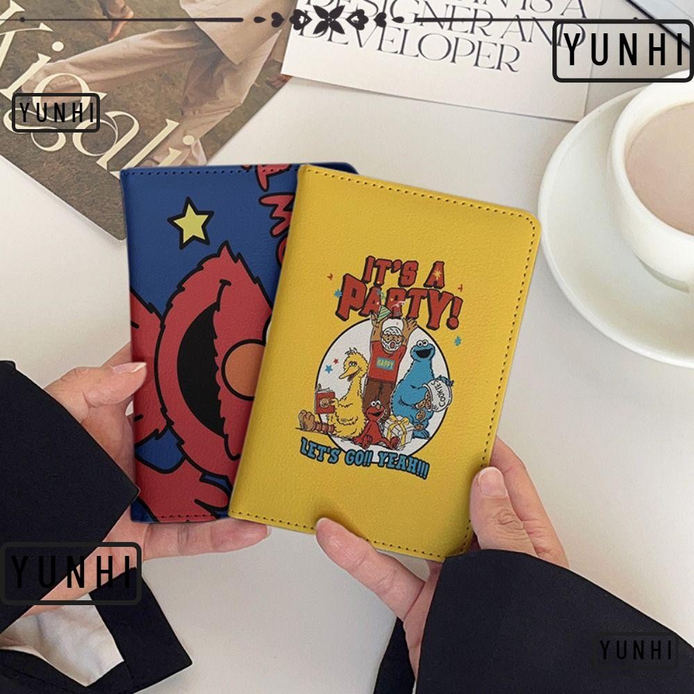 Yunhi Sesame Passport Cover, Travel PU Print Protective , ID Card Holder Cartoon Portable Passport Holder