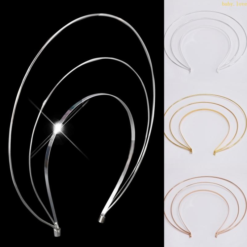 Blove* Alloy Three Layered Headband Base Setting Hairbands Base Diy เครื่องประดับผม