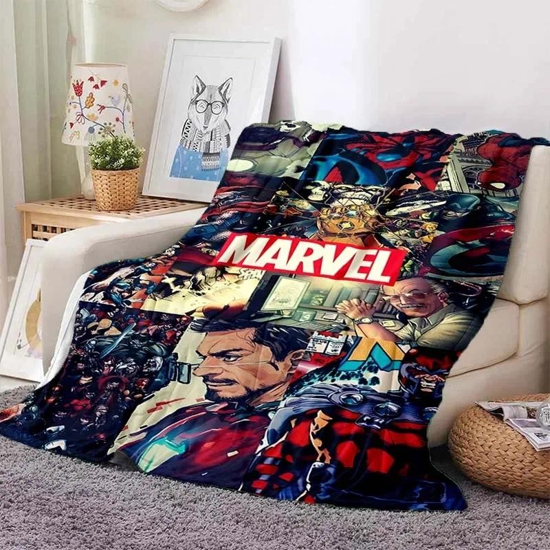 Hero Spider-man ผ้าห่มสําหรับโซฟา Soft Flannel โยนผ้าห่มเตียงปุย Home Travel Office ผ้าห่มของขวัญ