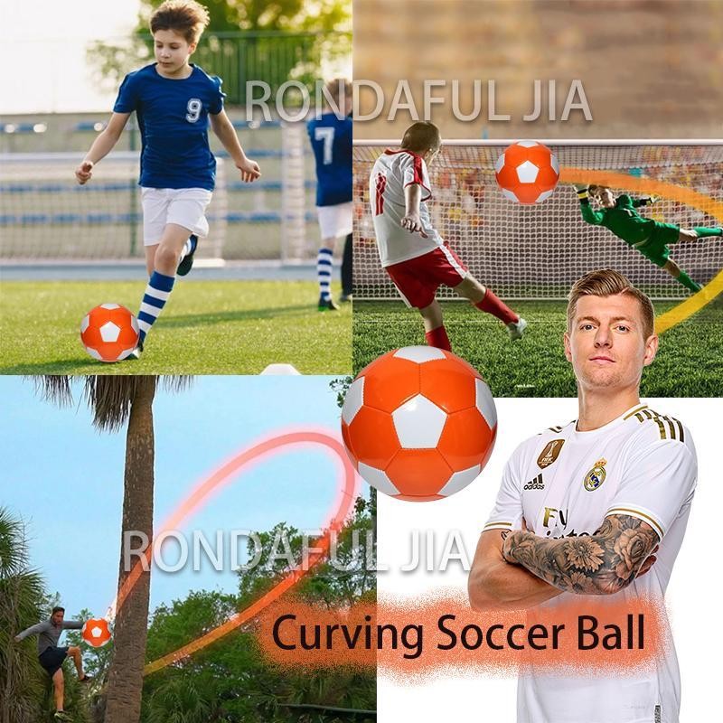 Curving ลูกฟุตบอล Swerve Ball EVA ยางฟุตบอลการออกแบบวิทยาศาสตร์ยืดหยุ่น Kicker Ball ยืดหยุ่น Super C
