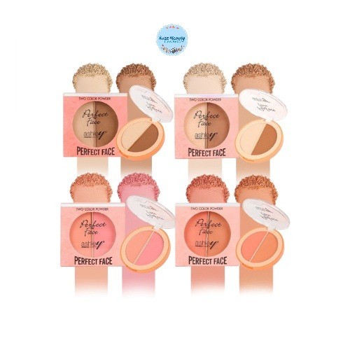🔹 A-397 Ashley Perfect Face บลัชออนทูโทนสีสดใส บลัชออน 2 เฉดสี