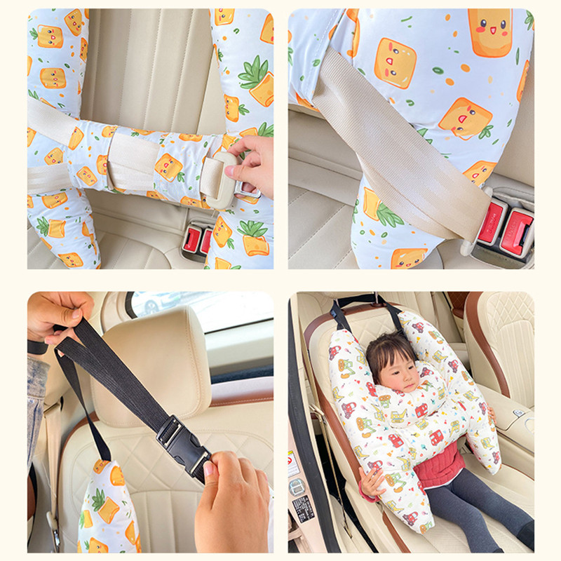 พร้อมส่ง🚕หมอนหนุนเด็กปลอดภัย ปลอกหุ้มเข็มขัดนิรภัย รูปตัว U ลายการ์ตูน แบบนิ่ม ลายการ์ตูนน่ารัก ป้องกันคอ - รูปที่ 4