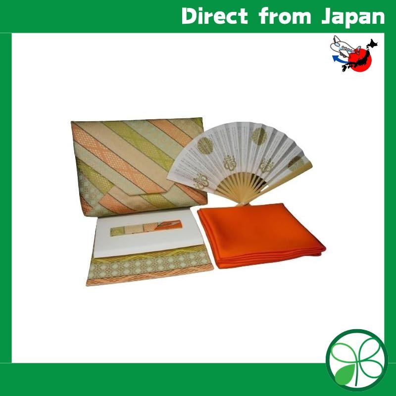 Urasenke Introductory Set: Fukusa, Silk Type in Vermilion, Spacious Storage, Ryuko Bag with Stripe P