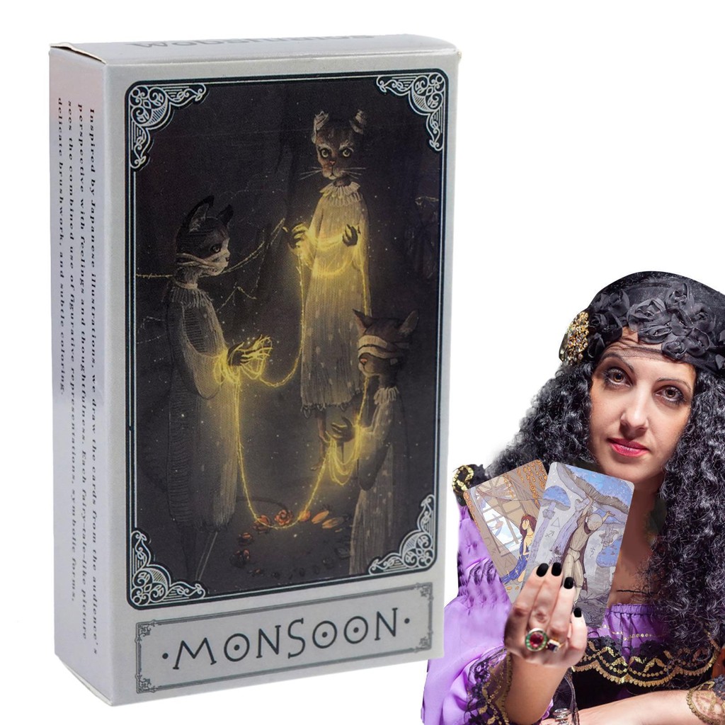 The Monsoon Tarot 78 Tarot Deck ไพ่ทาโรต์ต้นฉบับสําหรับผู้เริ่มต้น qiazhilth