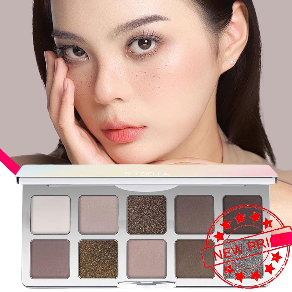 Shedella Eshadow Palette color Eyeshadow Palette อายแชโดว์สิบสี Smoky Palette Contouring A0k2