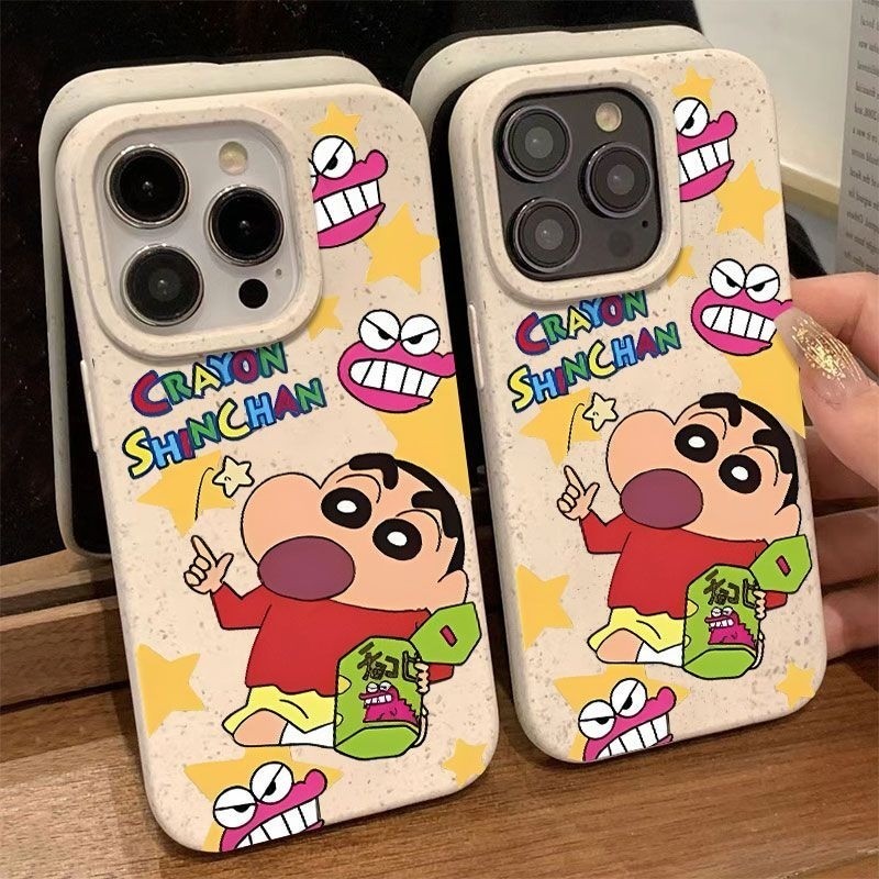 จัดส่งทันที เคสไอโฟน11 12 13 14 15 Pro Max crayon shin-chan กันกระแทกน่ารัก Case For iPhone 13PM,15PM,14PM,XR,XS,7+8P