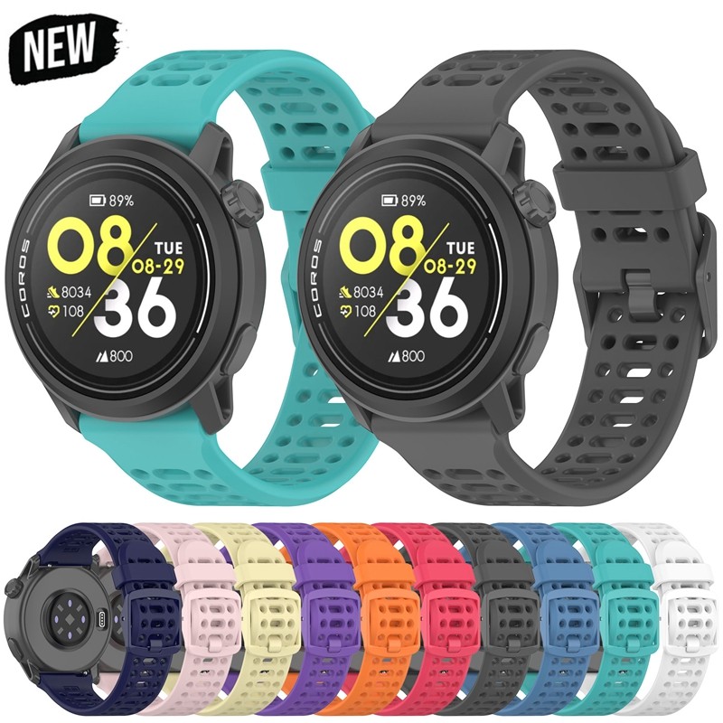 สายรัดซิลิโคน 22 มม. สำหรับ Suunto RACE S/Ocean/Vertical 5 9 Peak Pro หลายรู สายกันน้ำ สายรัดข้อมือกีฬาที่ระบายอากาศได้*&-*