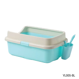 Kanimal Cat Toilet กระบะทรายแมว ห้องน้ำแมว รุ่นมีขอบ สำหรับแมวทุกสายพันธุ์ 58x40x24 ซม. แถมฟรี! ที่ตักทราย