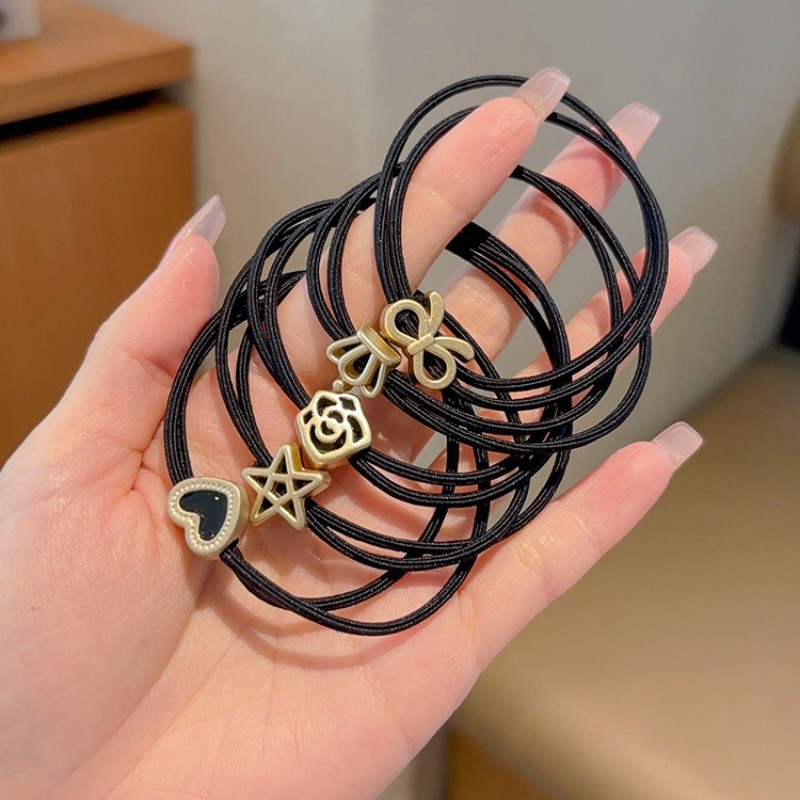 (5ชิ้น)ที่คาดผมเกาหลีสําหรับผู้หญิง024แบบใหม่ยางรัดผมยางยืดเครื่องประดับผม