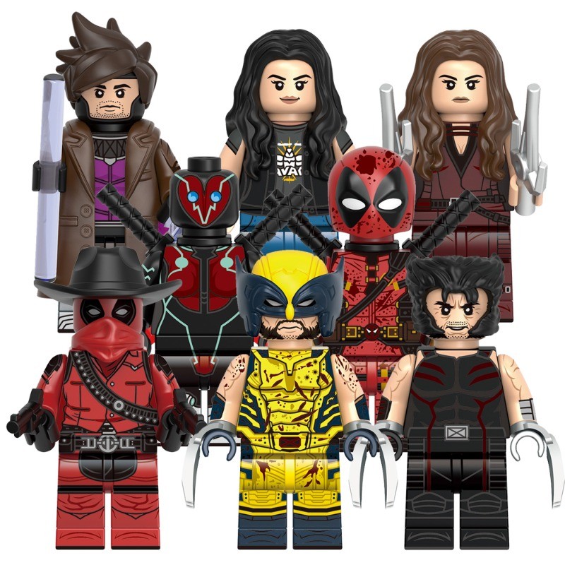 Gambit Apocalypse Wolverine Deadpool 2099 X-23 Elektra คาวบอยวีรบุรุษภาพยนตร์ Mini Building Blocks รูปของเล่นเด็กของขวัญ