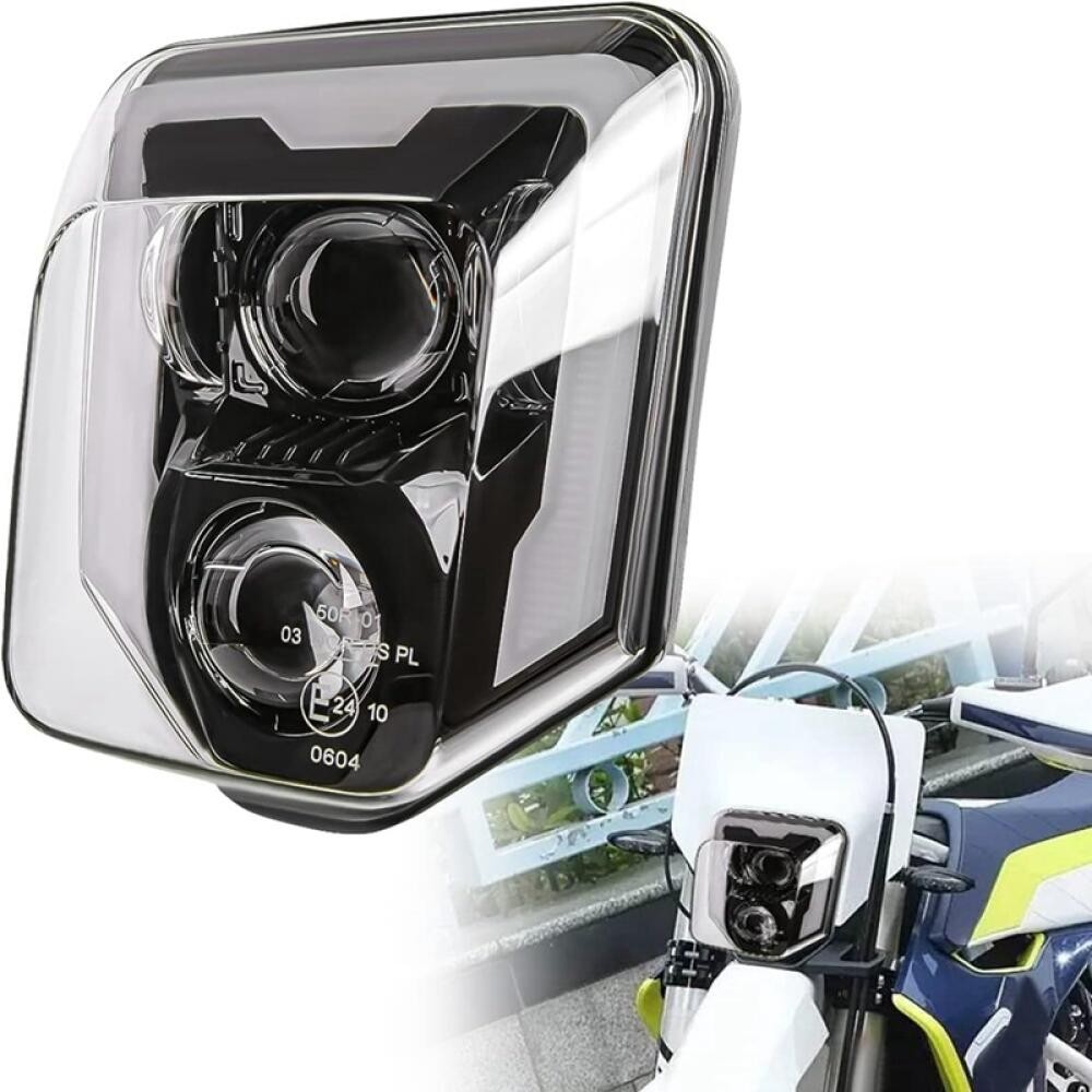 ไฟหน้ารถจักรยานยนต์สําหรับ Husqvarna 125 250 300 501 701 250I 300I FE250 FE350 Dirt Bike Enduro LED light หัวโคมไฟ