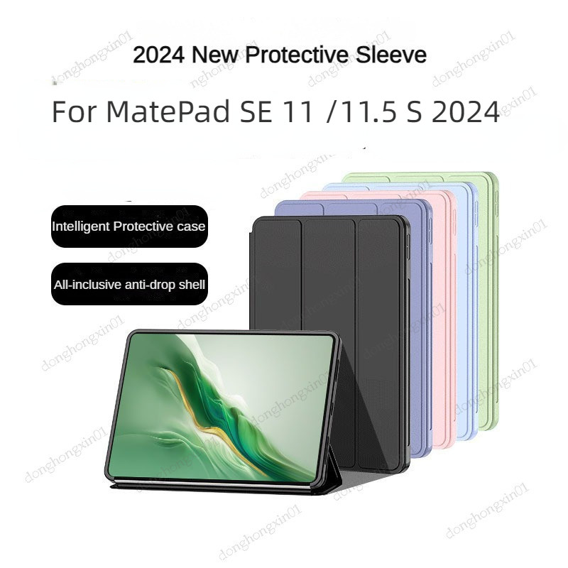 สําหรับ Huawei MatePad SE 11 2024 กรณี 11 "AGS6-W00 AGS6-W09 หนัง Tri-พับสมาร์ทสําหรับ MatePad 11.5 