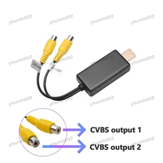 [yhumh002]USB To CVBS RCA Video Output Adapter Box Interface Connect to Monitor Display อุปกรณ์สําหรับ Android วิทยุมัลติมีเดีย (A)