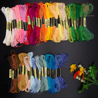 [PE] 24/100/50 ด้ายเย็บปักถักร้อยผ้าฝ้ายข้ามไหมขัดฟันเย็บ Skeins Craft TH