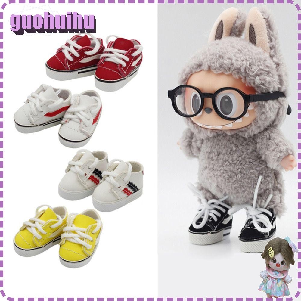 Guohuihu รองเท้าตุ๊กตาลาบูบู ขนาด 15-17 ซม.|รองเท้าผ้าใบลําลอง อุปกรณ์เสริม สําหรับตุ๊กตา EXO KPOP dolls JP dolls 1/6 BJD