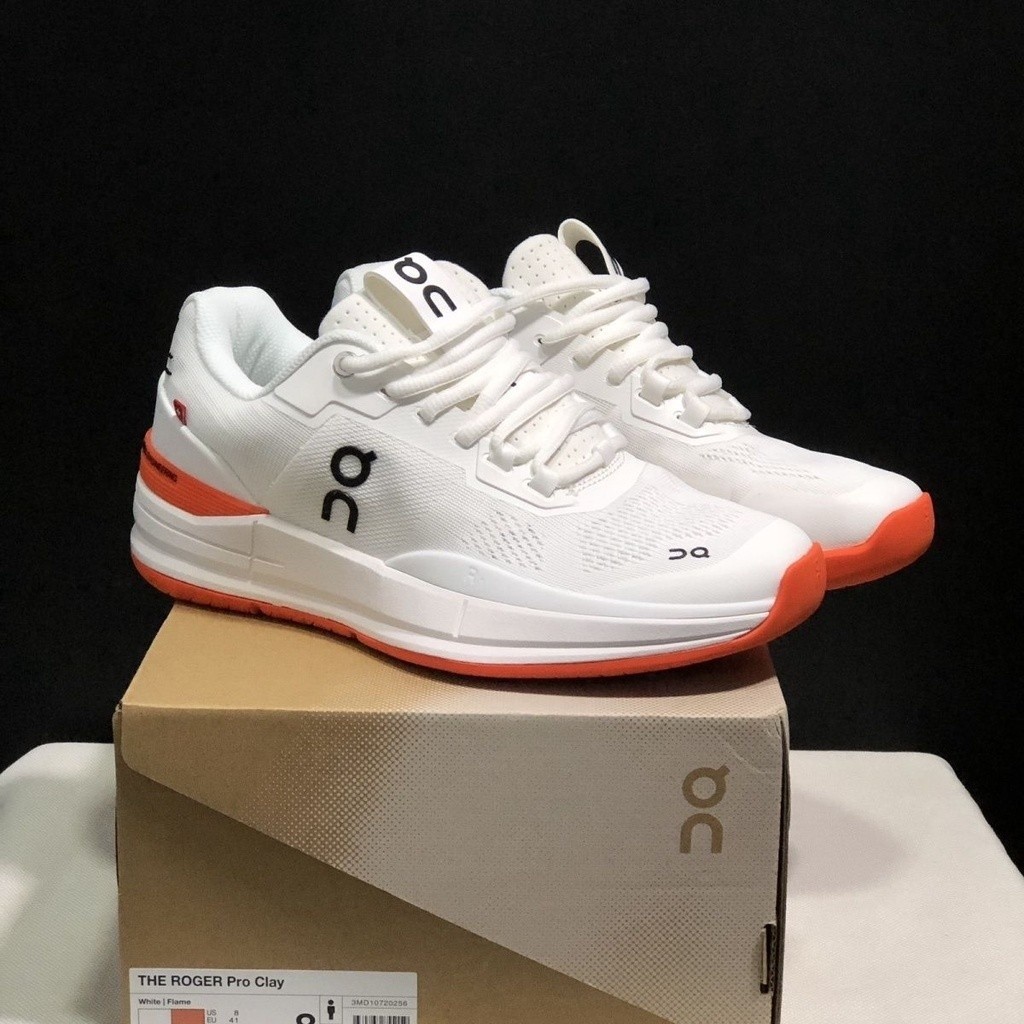 ใหม่ ON ANGLE x federer The Roger Pro Breathable real Carbon Performance รองเท้าเทนนิสกีฬามืออาชีพ