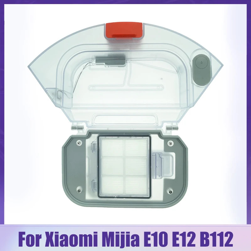 Original 2 in 1 ถังน้ําฝุ่นกล่องสําหรับ Xiaomi Mijia E10 E12 B112 หุ่นยนต์เครื่องดูดฝุ่นอะไหล่ Hepa Filter อุปกรณ์เสริม