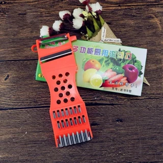 092 มีดปอกผลไม้ ที่ขูดมะละกอ เครื่องตัดผักเอนกประสงค์ แบบหนา 5in1 พร้อมส่ง veggie chopper