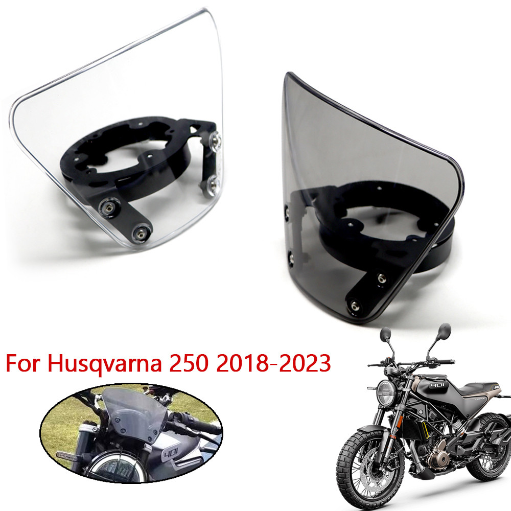 ใหม่รถจักรยานยนต์กระจกบังลมสําหรับ Husqvarna 401 Svartpilen 401 Vitpilen 401 2018-23 Husqvarna SVART