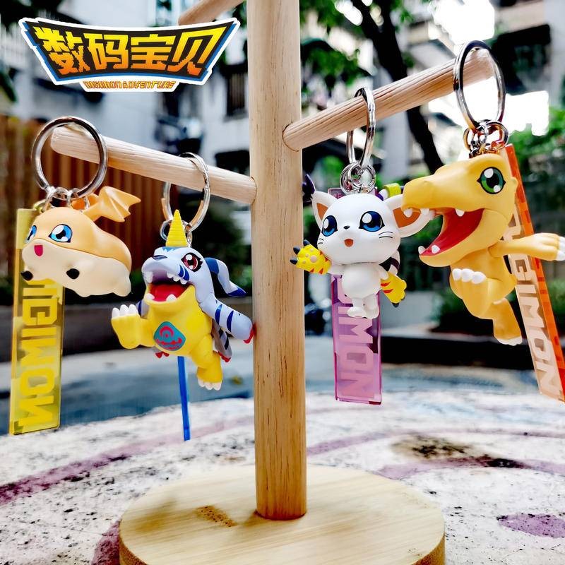พวงกุญแจผจญภัย ดิจิมอน ดั้งเดิม ราศีธนู พุตามอน กาบุมอน agumon tailmon Patamon Gabumon