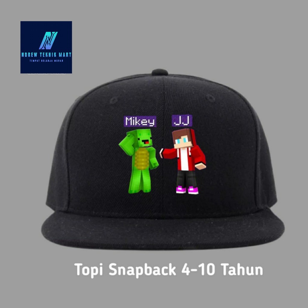 Jj & Mikey Maizen Minecraft หมวก Snapback สําหรับเด็ก