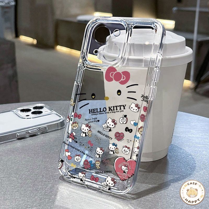 ลายการ์ตูนกราฟฟิตี้สุดน่ารัก Hellokitty เคสIPhone 7Plus 11 Pro Max 15 13 12 14 Pro Max 15 7 8 Plus X XS XR Max SE 2020