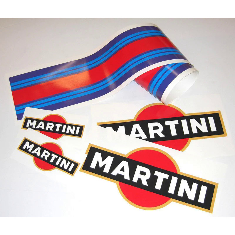 For 1Set MARTINI LE MANS stripes FULL CAR LAMINATED sticker set decals porsche tvr