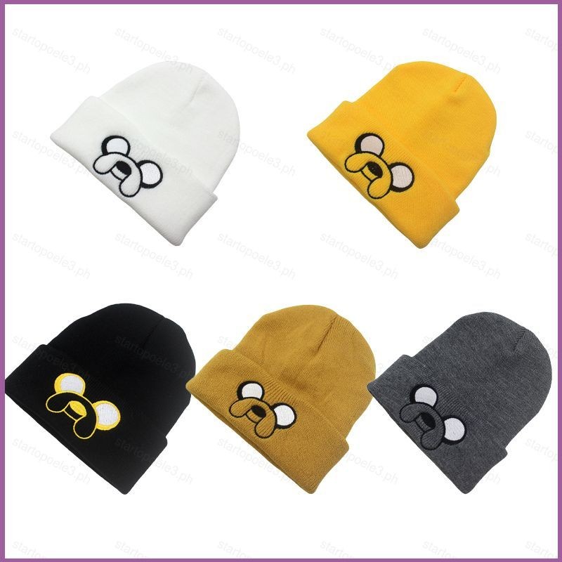 Ellen Adventure Time Jake The Dog หมวกถักฤดูใบไม้ร่วงและฤดูหนาวกลางแจ้งหมวกทําด้วยผ้าขนสัตว์ที่อบอุ่นหมวกนุ่มและอบอุ่นของขวัญสําหรับเด็ก