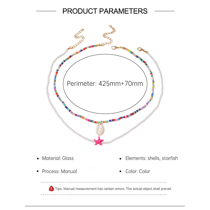 COD-ส่งเร็วจากไทย🎀แฮนด์เมดลูกปัดไหปลาร้าโซ่ผู้หญิงอารมณ์สดชื่นสร้อยคอชุดสร้อยคอปลาดาว-Tender - รูปที่ 6