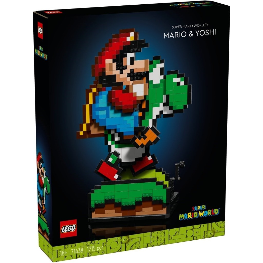 LEGO 71438 Super Mario Super Mario WorldTM: ชุดของเล่นตัวต่อ Mario & Yoshi (1215 ชิ้น)