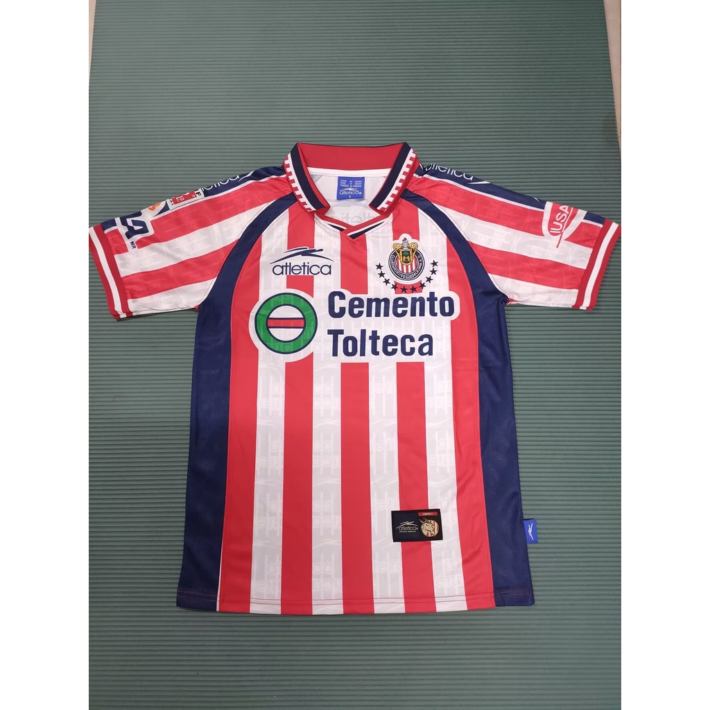 1999-00 Chivas Casa เสื้อยืดแขนสั้นฟุตบอลย้อนยุค