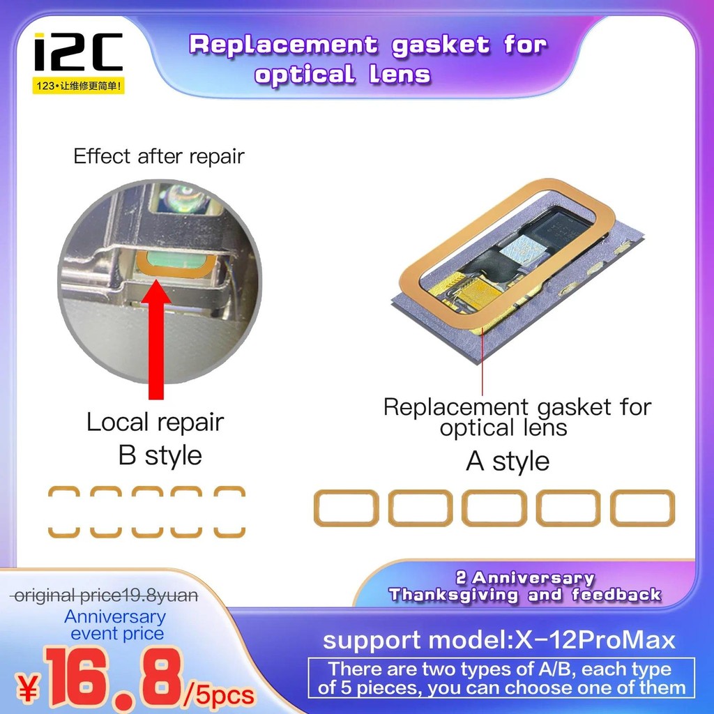 I2c Face ID ซ่อมเลนส์ออปติคอลกาวเดิมยางเปลี่ยนปะเก็นสําหรับ X-15 Pro MAX Dot Matrix โปรเจคเตอร์ซ่อมเครื่องมือ