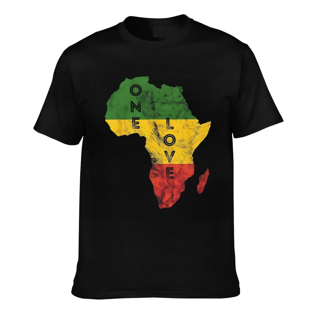 Reggae Africa Map Rasta Regae Music Vintage Mens Custom เสื้อยืด
