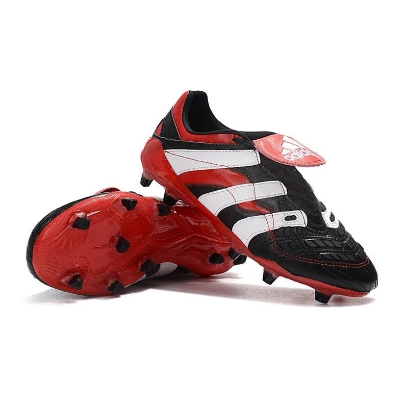 ADIDAS รองเท้าฟุตบอล Predator Accelerator FG OG 1998สีดำสีแดงฟุตบอลฟุตบอล AFL cleats ใหม่ Wi