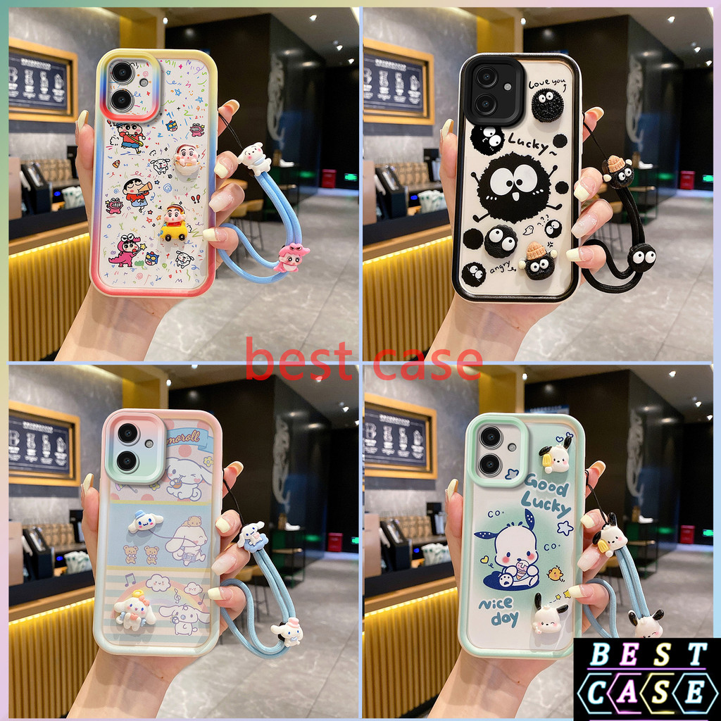 เคส Samsung A05 เคส Cinnamoroll และ ‌Hello Kitty ลายการ์ตูนสามมิติรูปตุ๊กตาเคสโทรศัพท์นุ่มน่ารัก XX-TYGZ