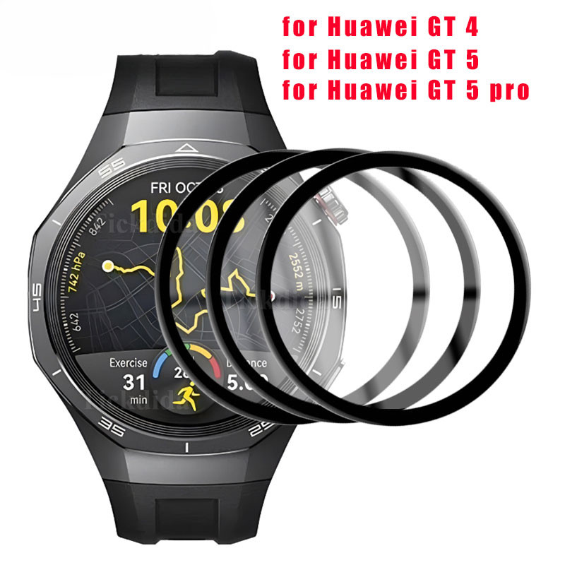 3pcs ฟิล์มกันรอยสําหรับนาฬิกา Huawei GT 5 Pro 46 มม.41 มม.42 มม.เต็มหน้าจอฟิล์มนุ่มสําหรับ Huawei GT 5 GT5 46 มม.ไม่กระจกนิรภัย