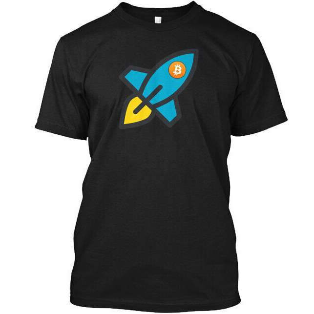 Btc To The Moon เสื้อยืด O-คอฤดูร้อนผู้ชายสไตล์ใหม่ Tops Casual Streetwear