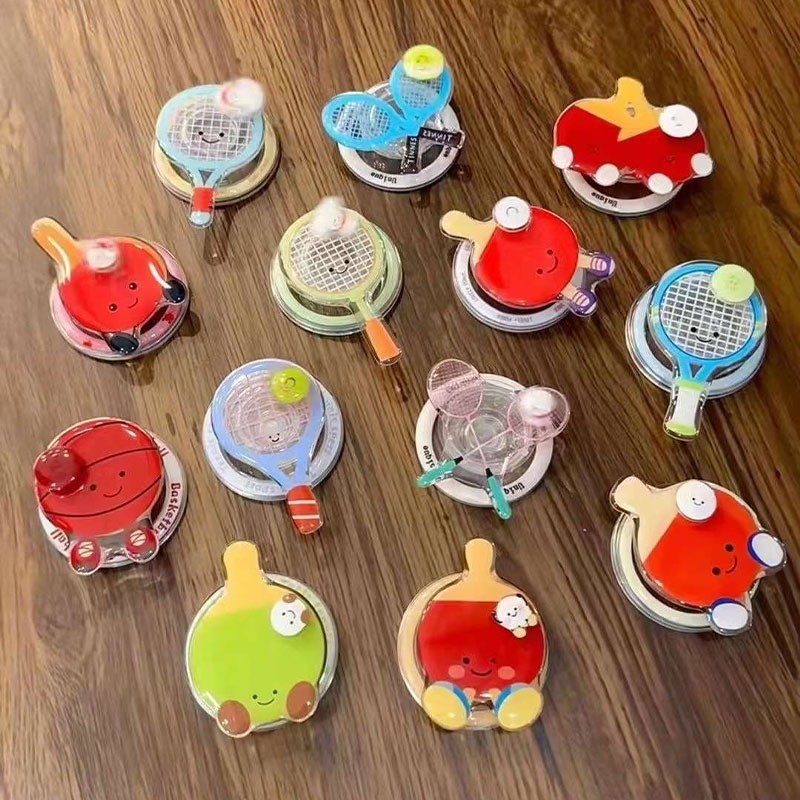 น่ารักหมุนปิงปองแบดมินตันผู้ถือแม่เหล็ก Grip Tok Griptok โทรศัพท์ยืนผู้ถือสนับสนุนสําหรับ IPhone สําหรับ Pad Magsafe สมาร์ท